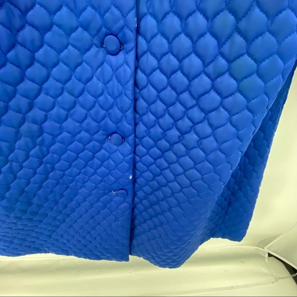 Vintage St. Michael Sz 38 Blue Housecoat Robe Quilted Britain - Picture 4 of 16